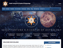 Tablet Screenshot of kpcenterofastrology.com